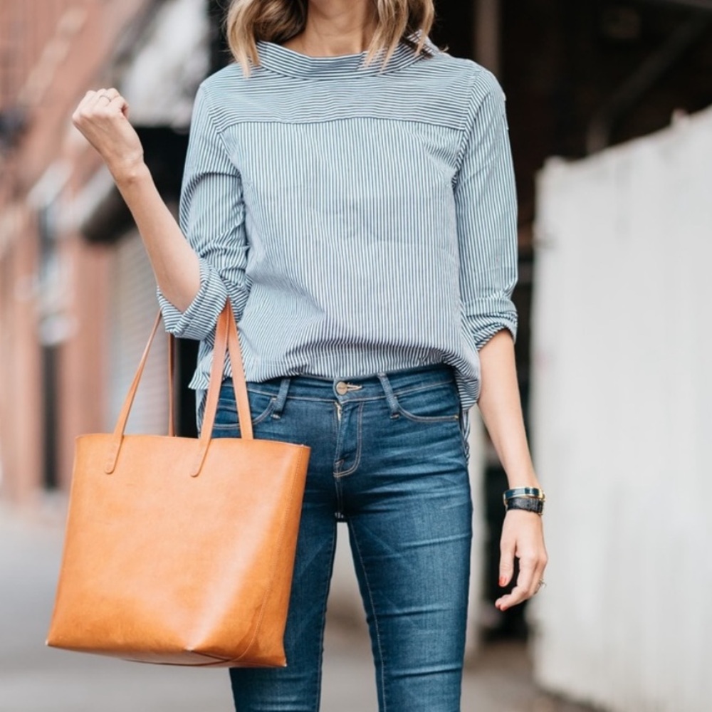 J. Crew 100% Cotton High-Low Poplin Long Sleeve Top Size 00